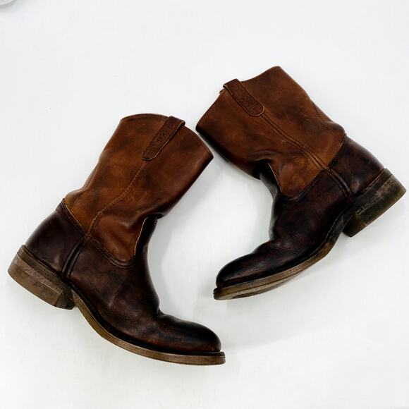 Red Wing 10 steel toe Pecos Brown Leather Boots - Picture 2 of 6